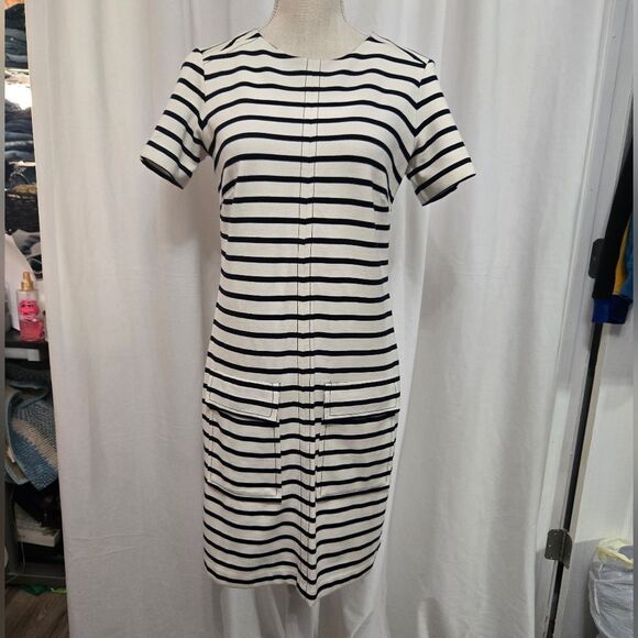 Banana Republic Stripe Shift Ponte Dress Size XS like new - Picture 10 of 10